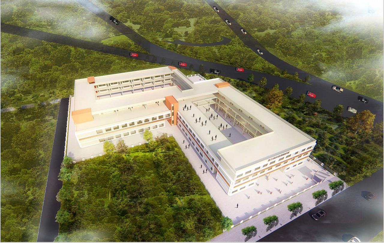 How was a prefabricated steel school with 2,160 places built in four months? — original report image 3