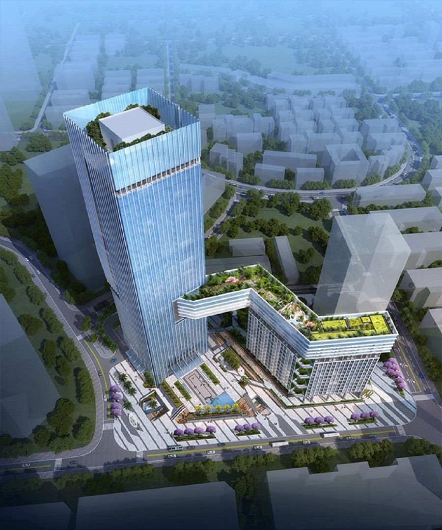 1,000-tonne steel skybridge successfully lifted at Kangtai Group Tower — original report image 1