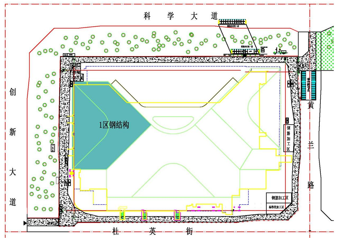First roof truss lifted at Zhengzhou High-tech Urban Cultural Complex — original report image 5