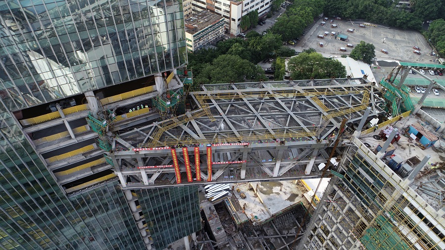1,000-tonne steel skybridge successfully lifted at Kangtai Group Tower — original report image 6