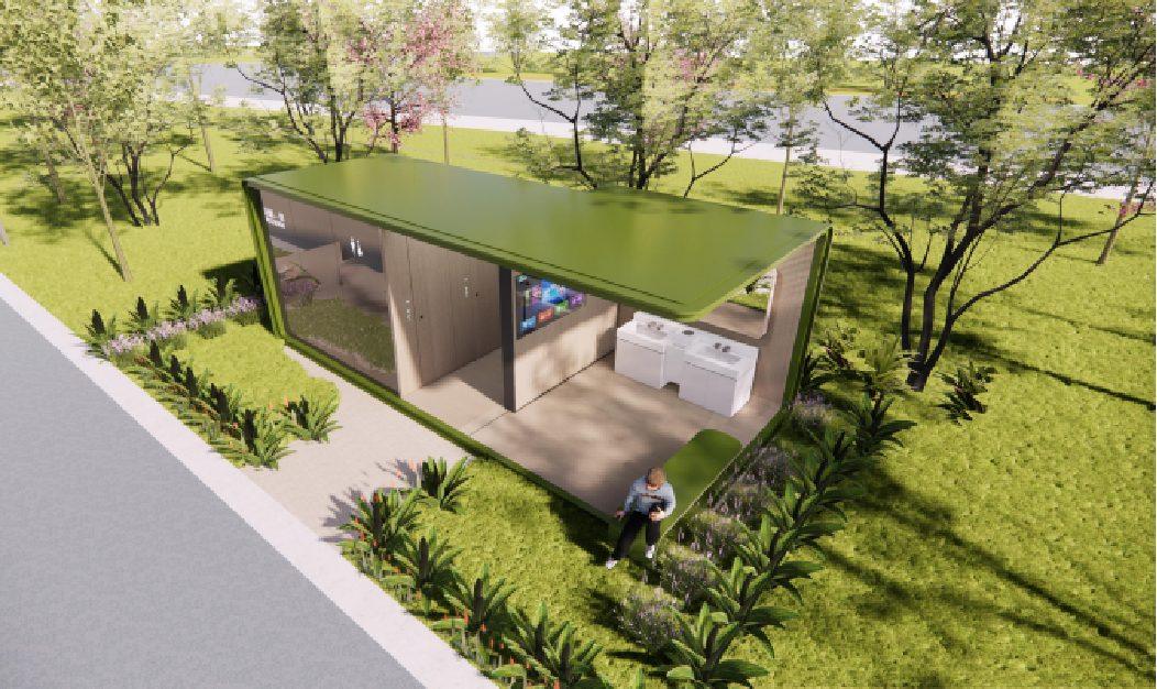 Exterior of the prefabricated steel structure urban station product